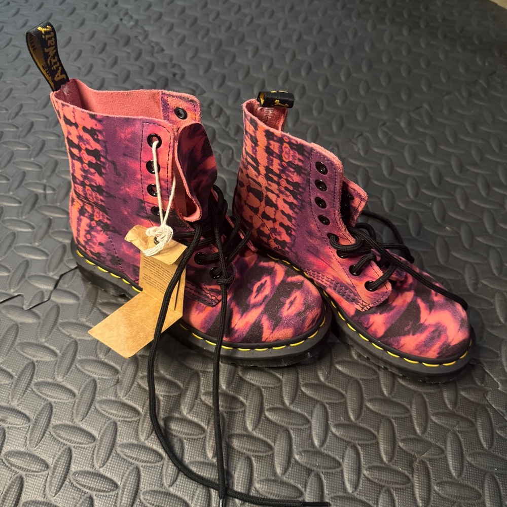 Dr. Martens Pink Combat Boots